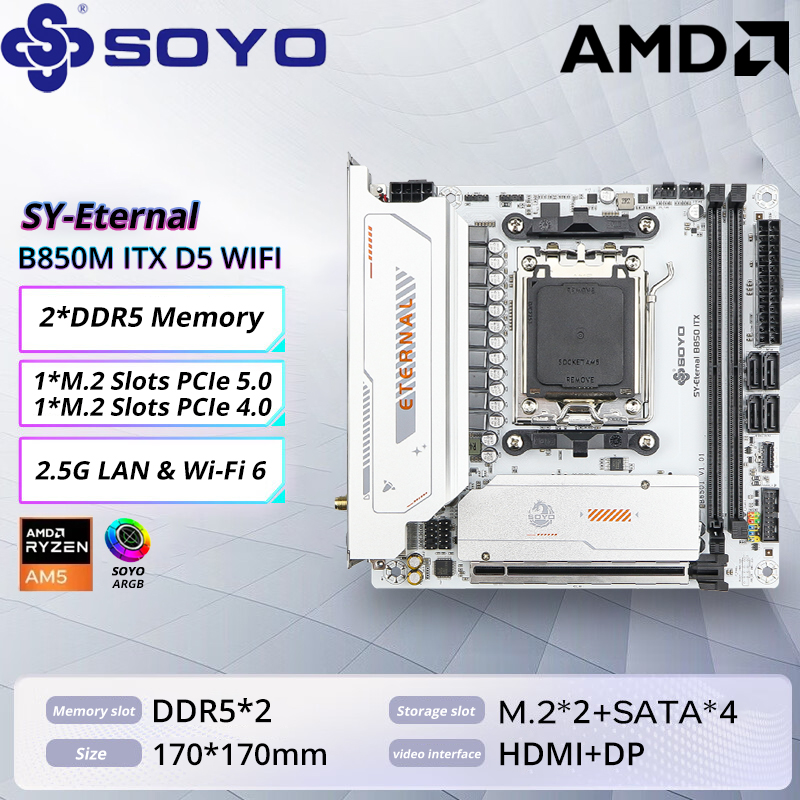 X870E Atx Motherboard - SOYO B850M ARGB carte mère WIFI6